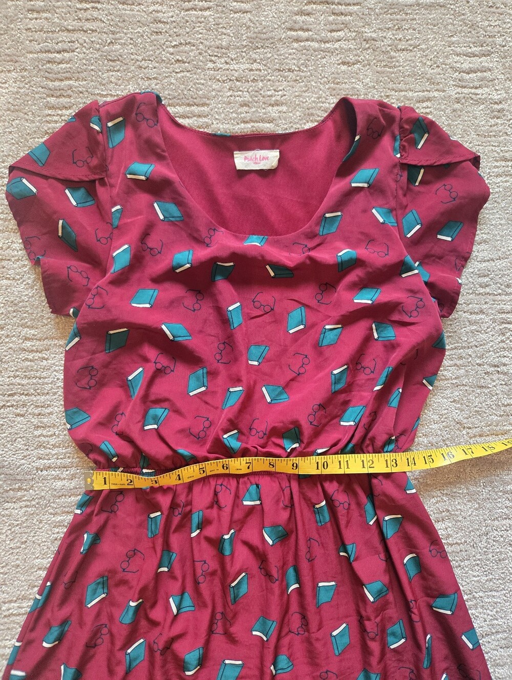 ModCloth Oh My Gosh A Line Book Print Dress Size L - Picture 7 of 10